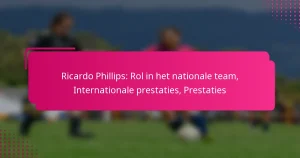 Ricardo Phillips: Rol in het nationale team, Internationale prestaties, Prestaties